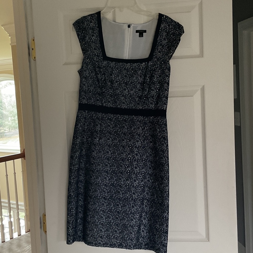 Navy and White sleeveless dress